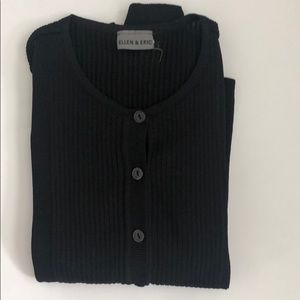 Vintage Ellen & Eric Black Button Up Cardigan Size